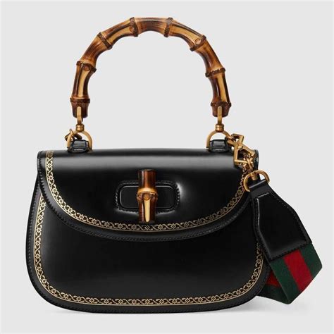 gucci bamboo classic leather shoulder bag|authentic Gucci shoulder.